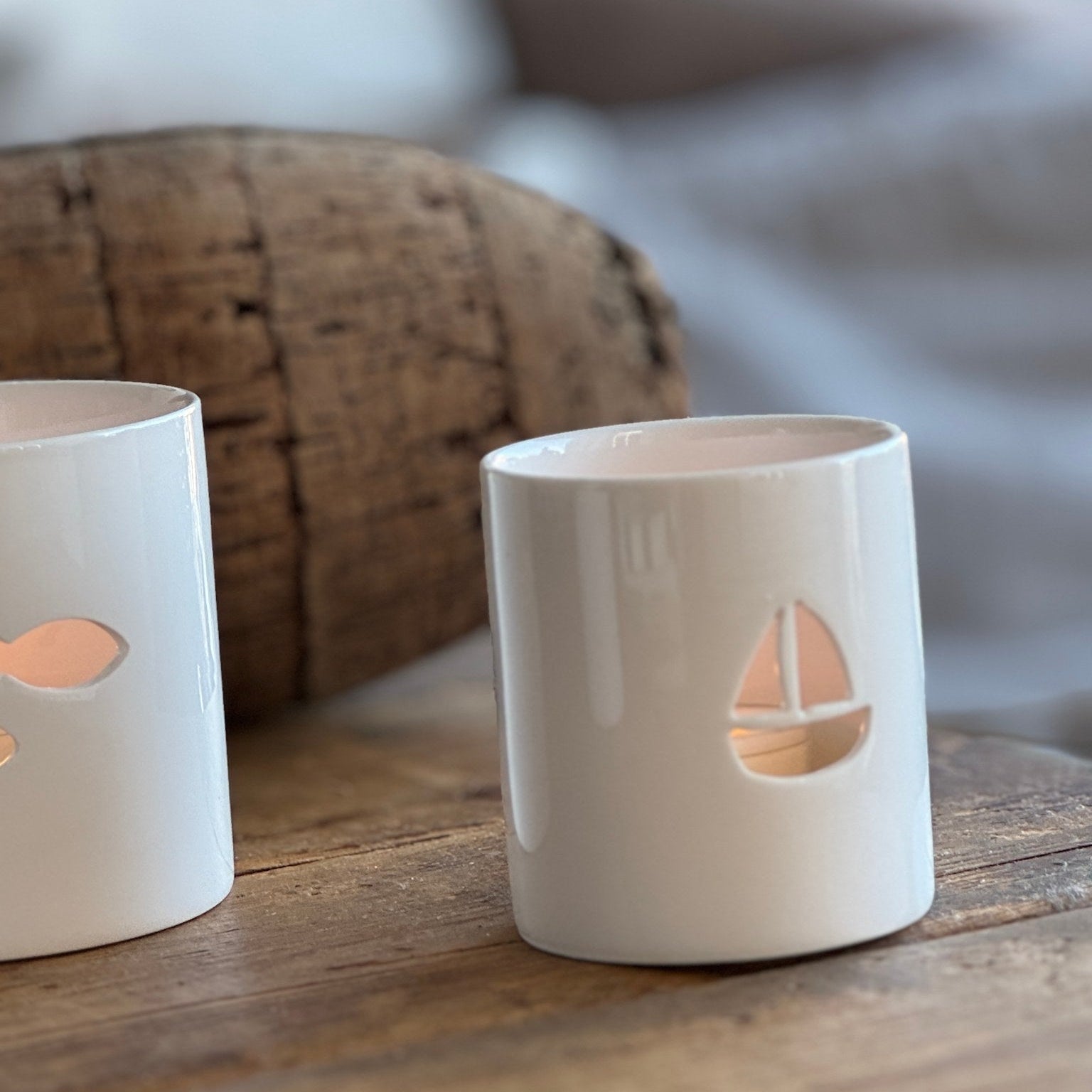 sögne hvit t-lysholder båt small