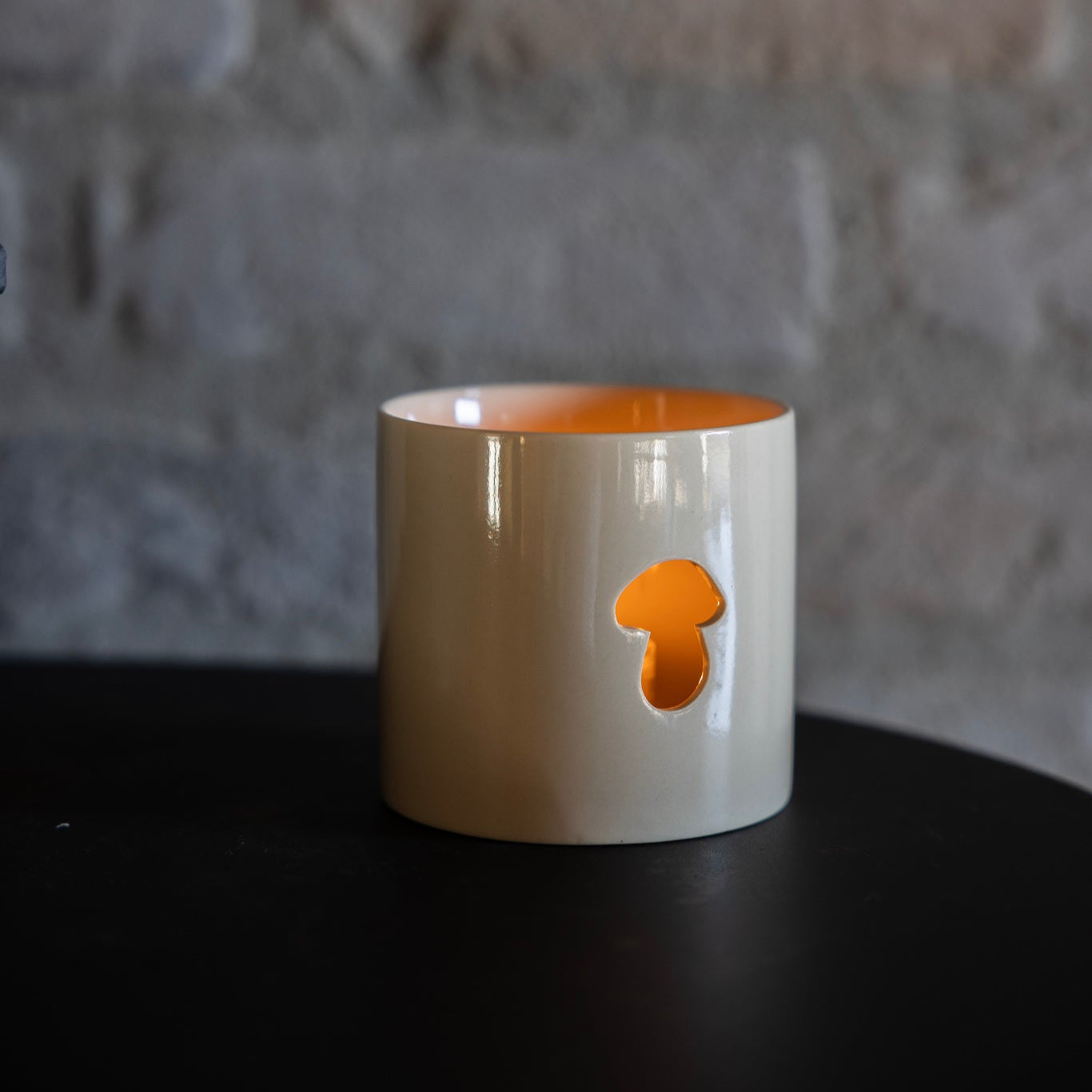 sögne beige t-lysholder sopp medium