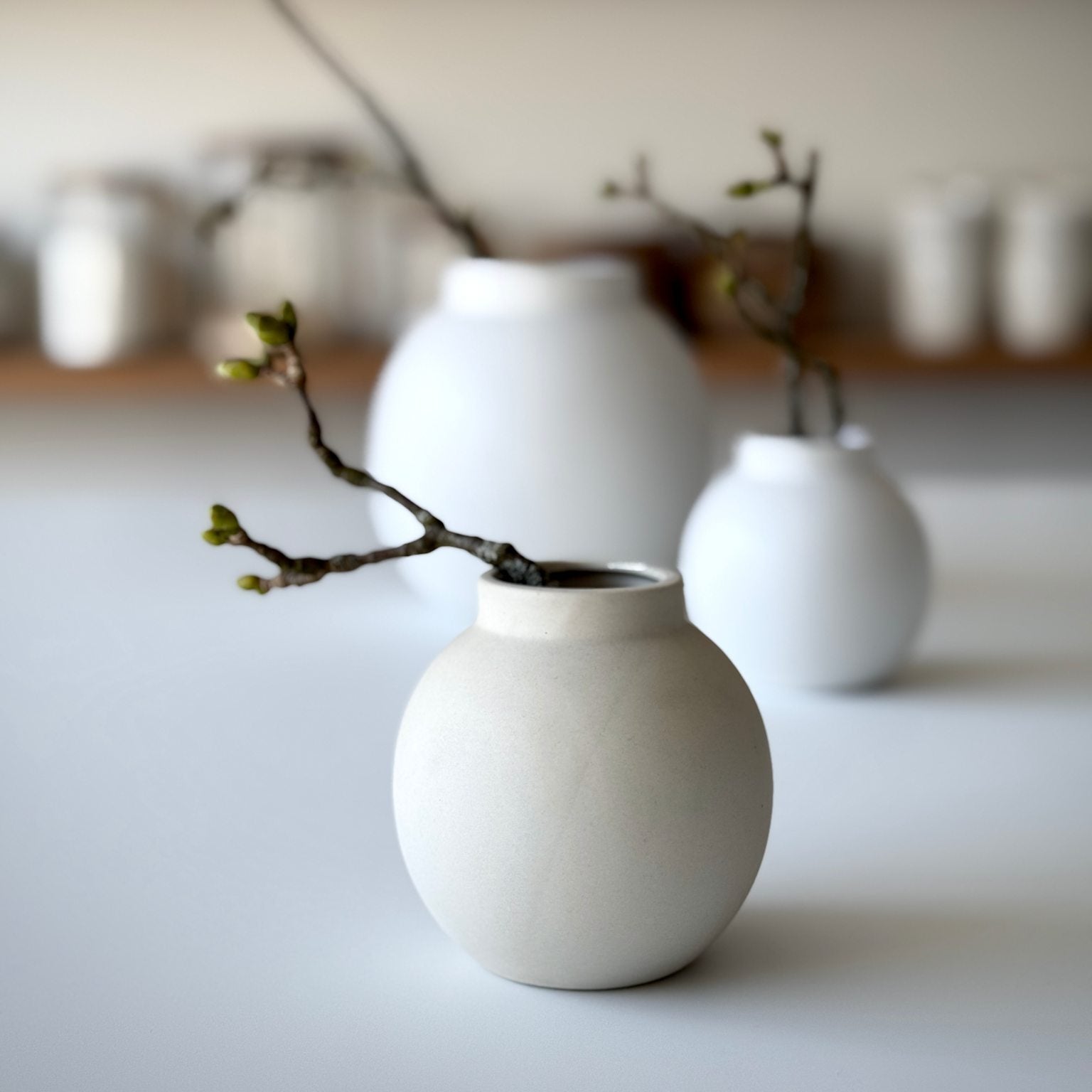 sögne nora vase beige small