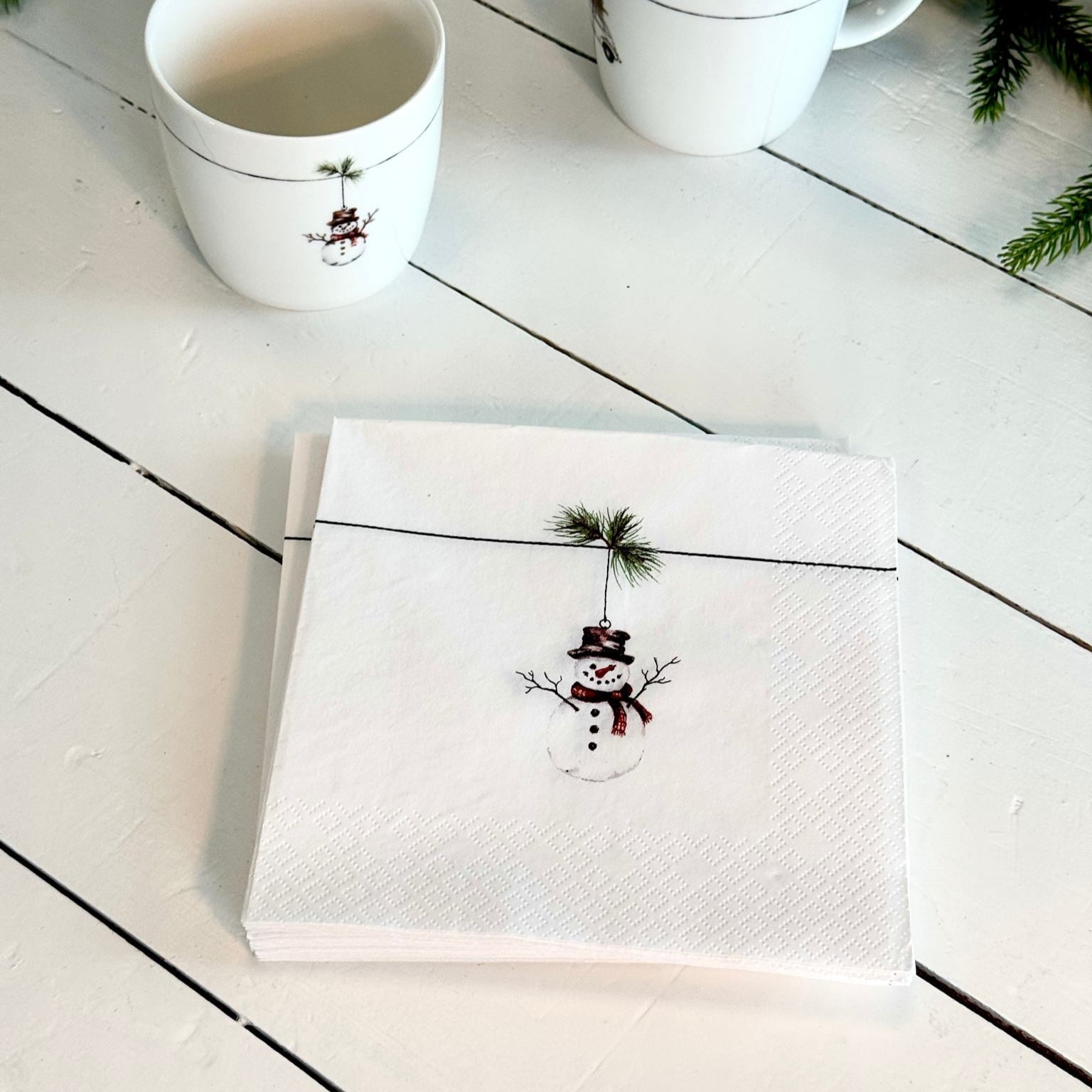 sögne serviett lunsj tradisjon snømann