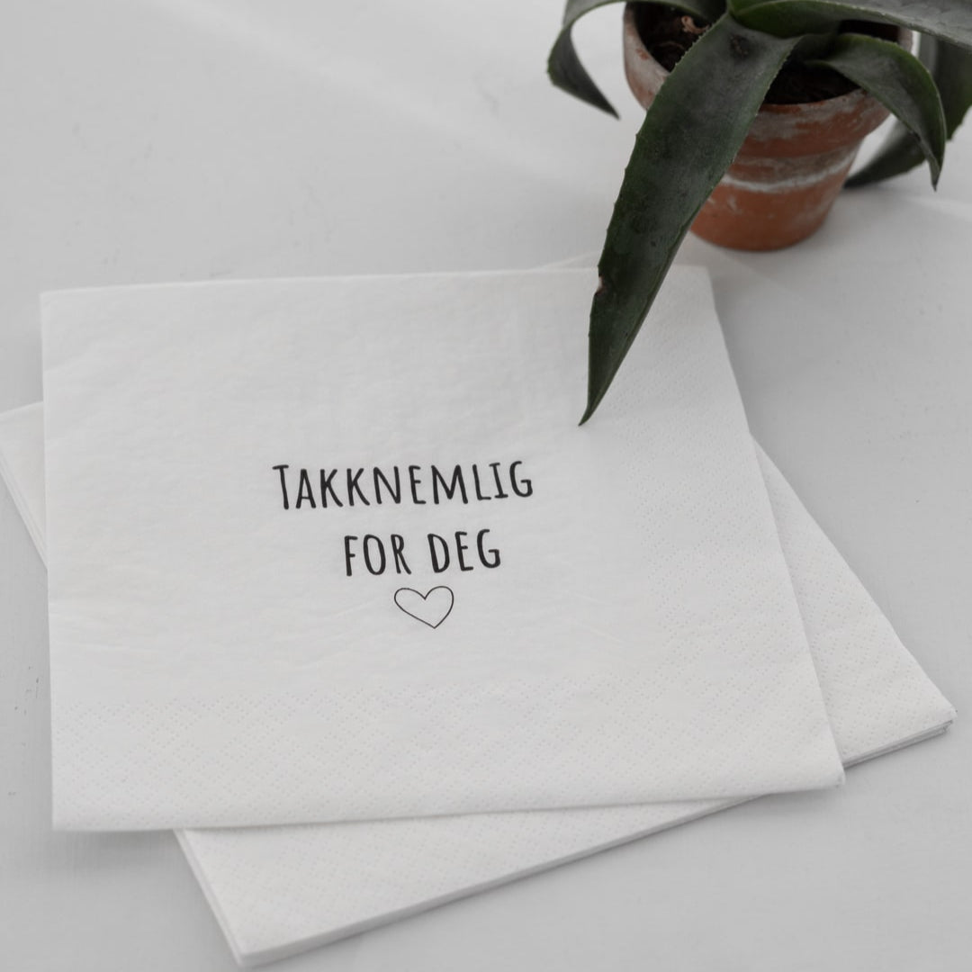 sögne serviett lunch  takknemlig for deg