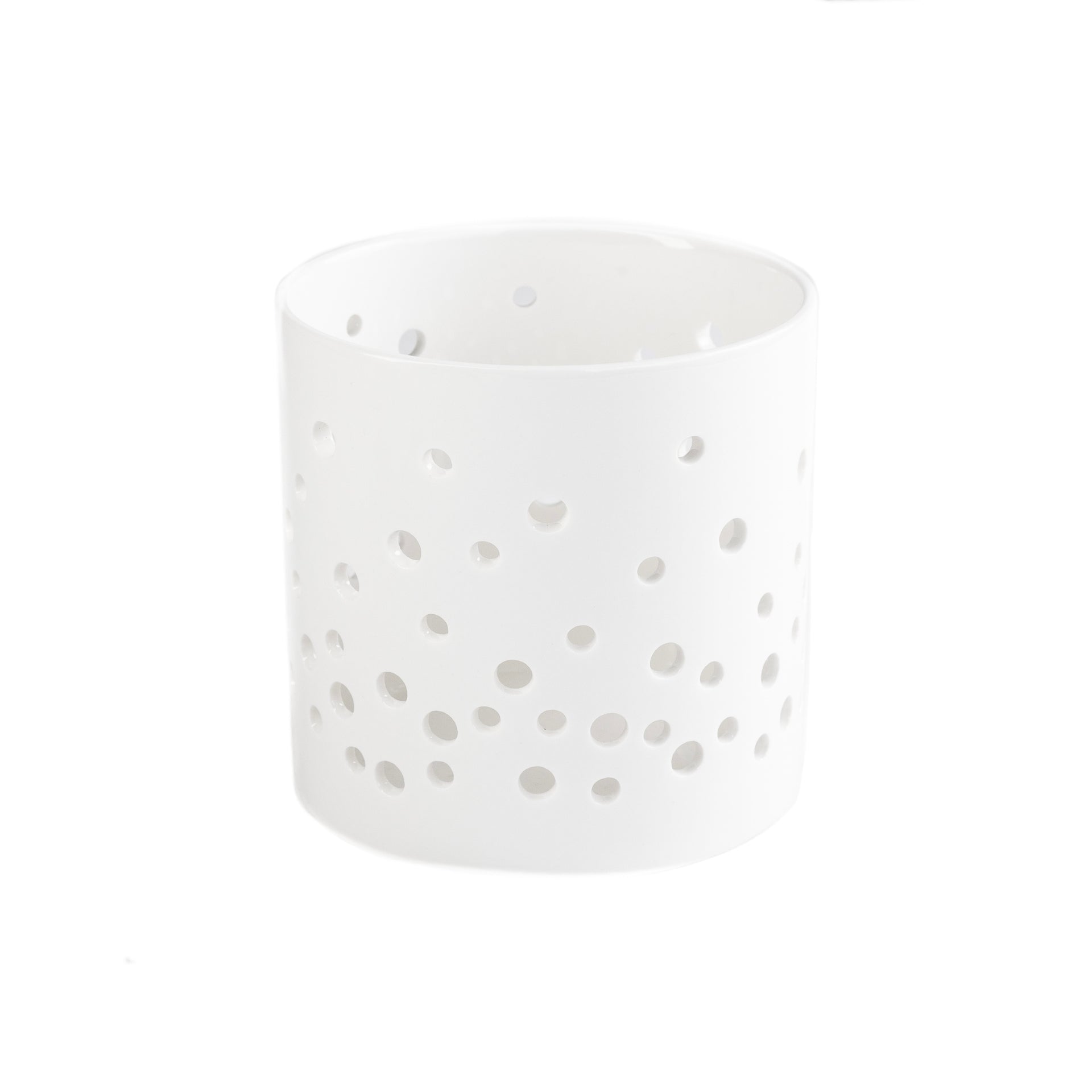 sögne hvit t-lysholder dots large