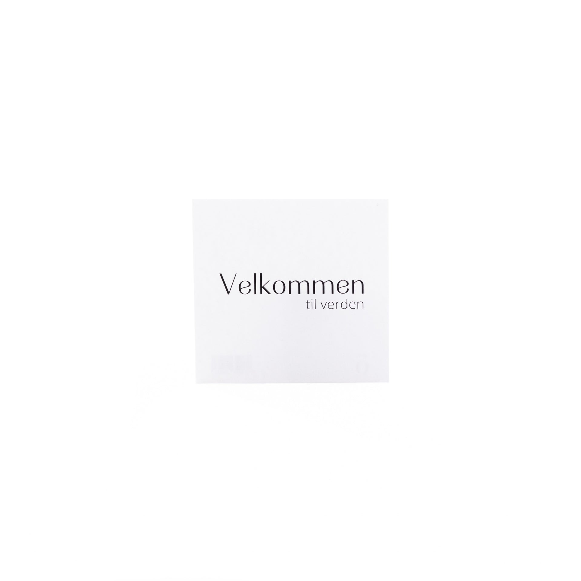 sögne card 8x8 cm velkommen til verden