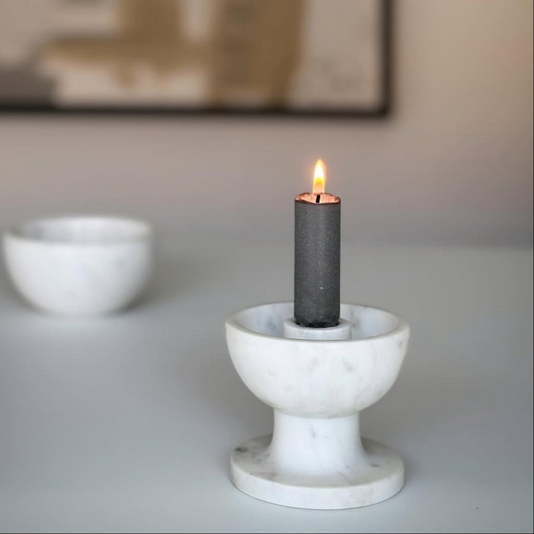 sögne Sofia lysestake marmor