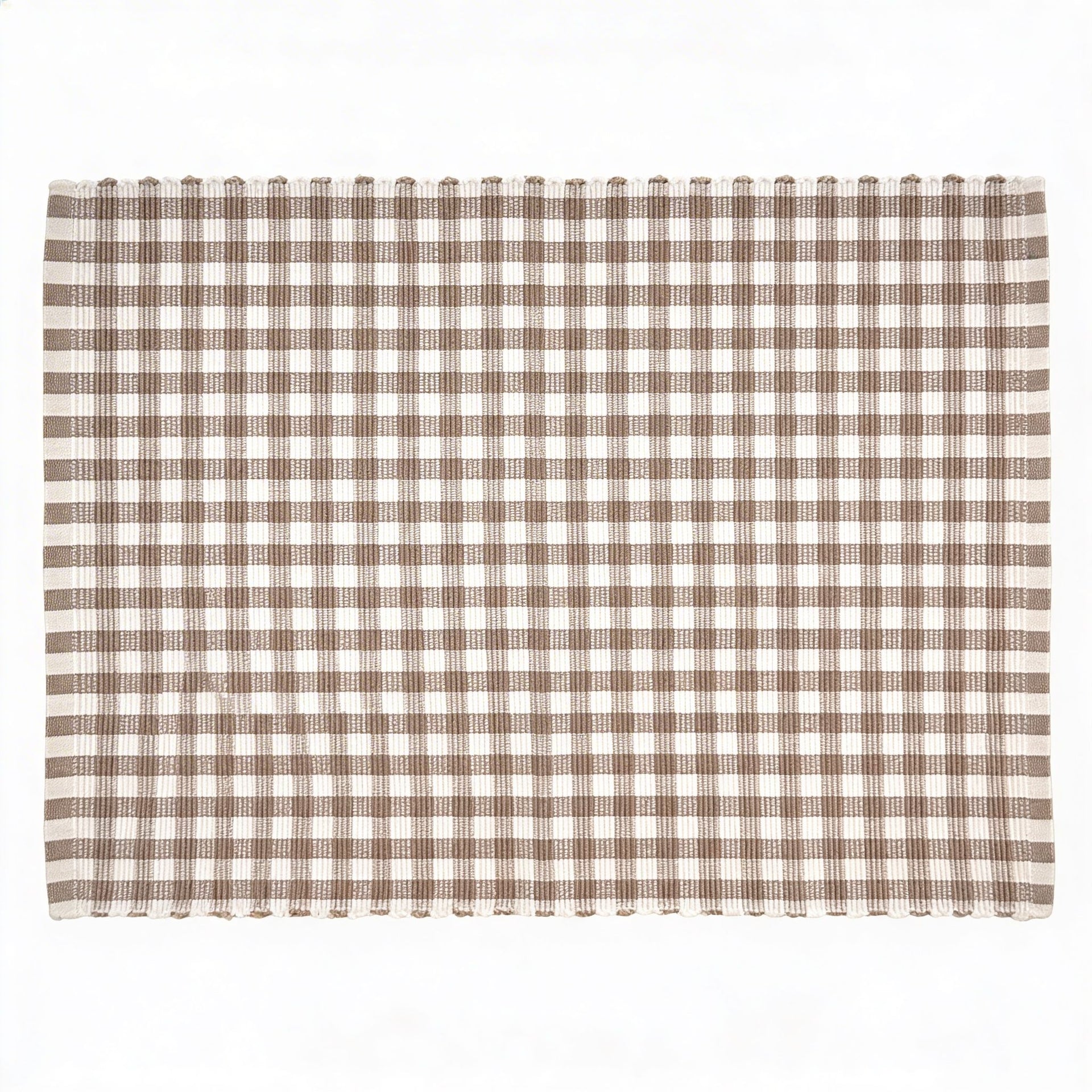 sögne spisebrikke ruter beige/hvit