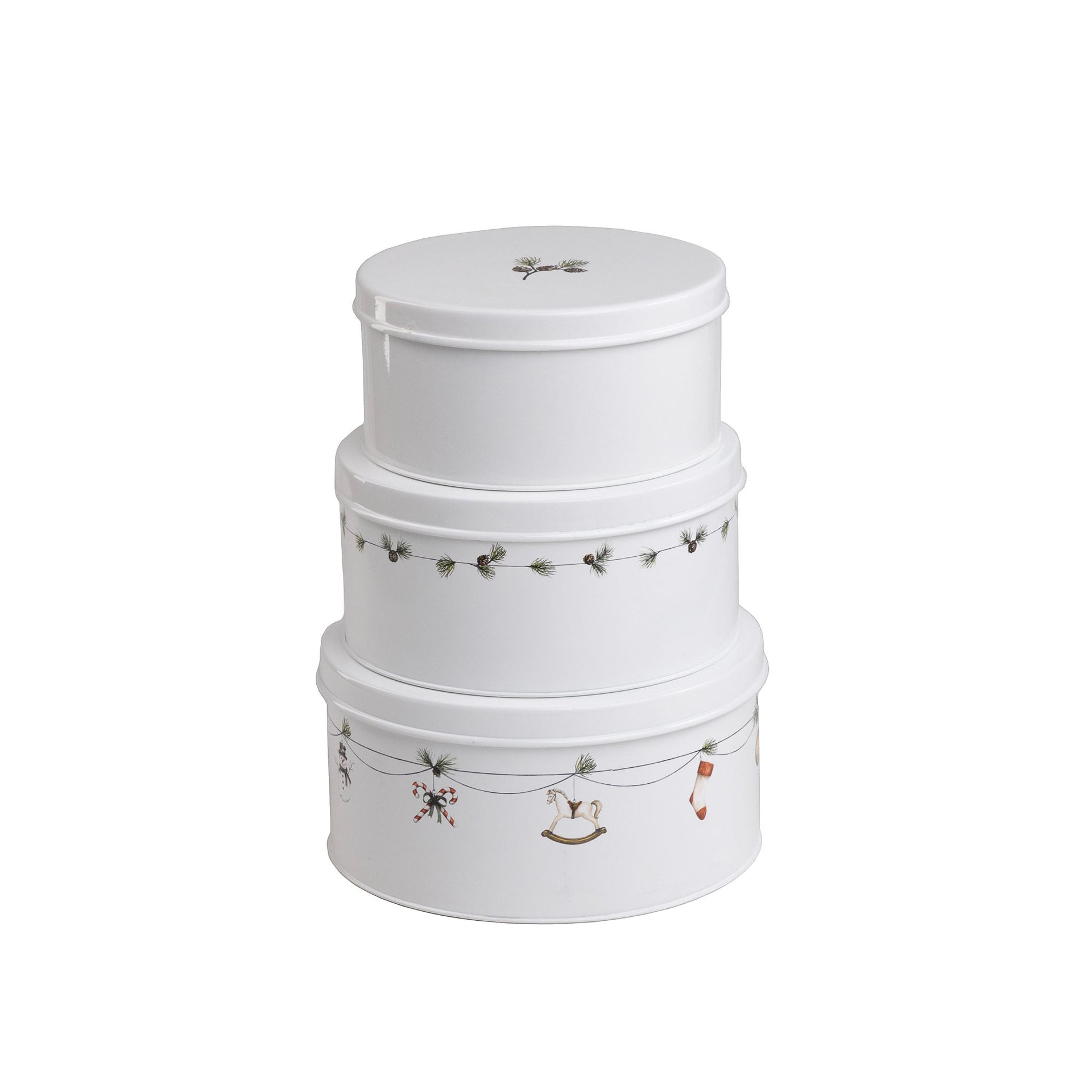 sögne cake box white christmas set of 3