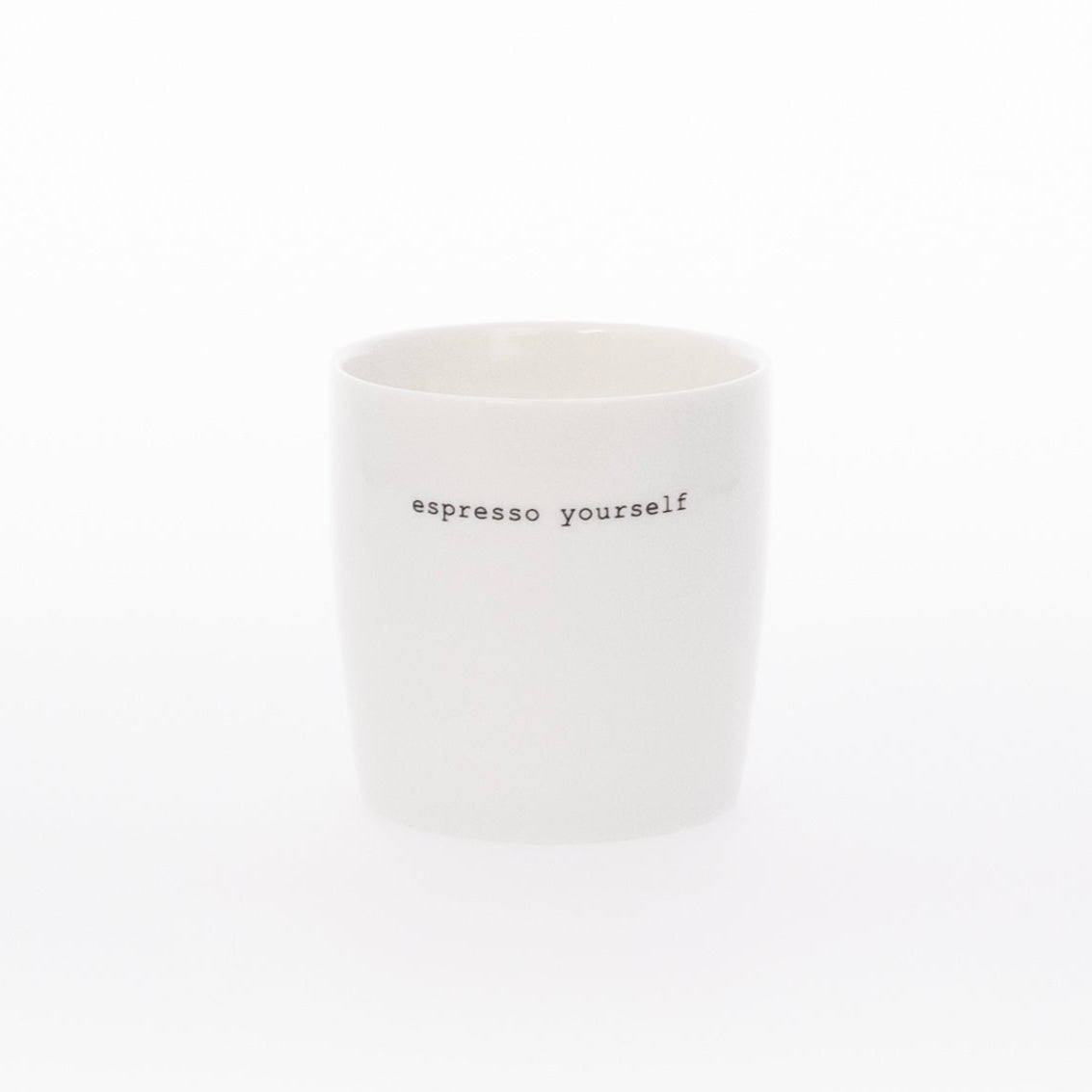 sögne krus hvit mini  espresso yourself