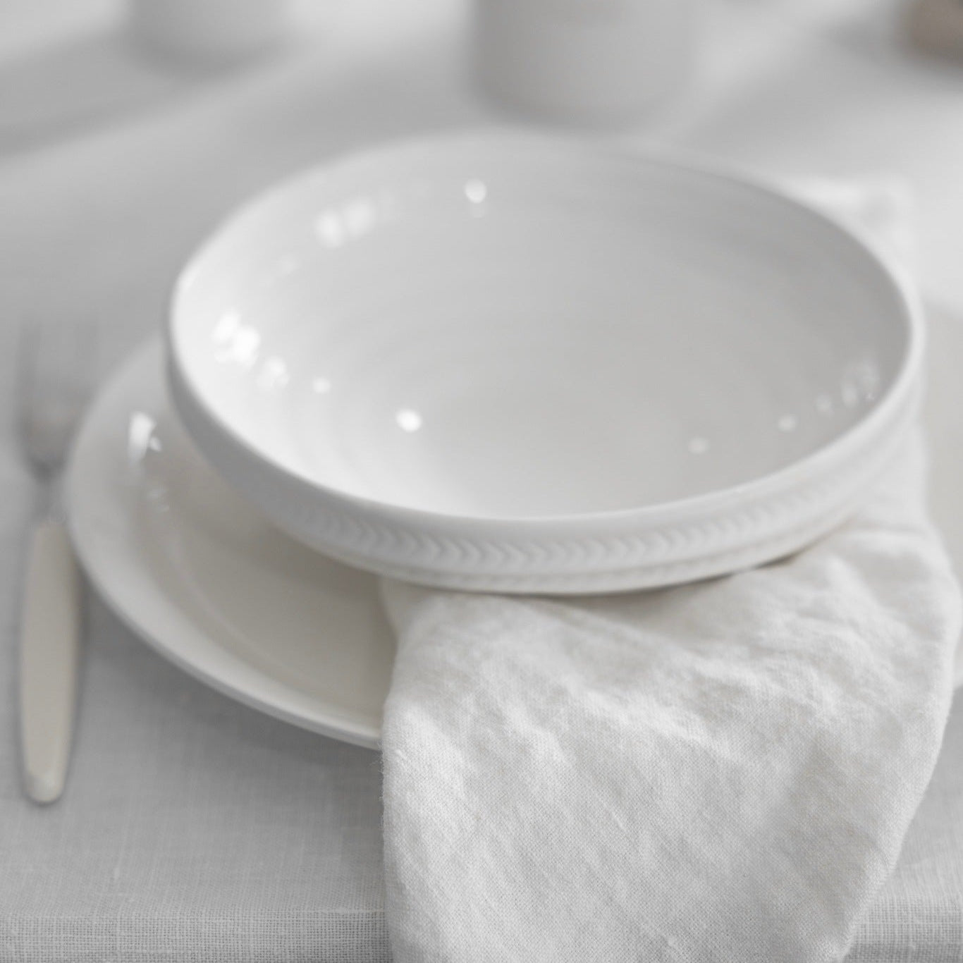 sögne stella bolle hvit ribbed small