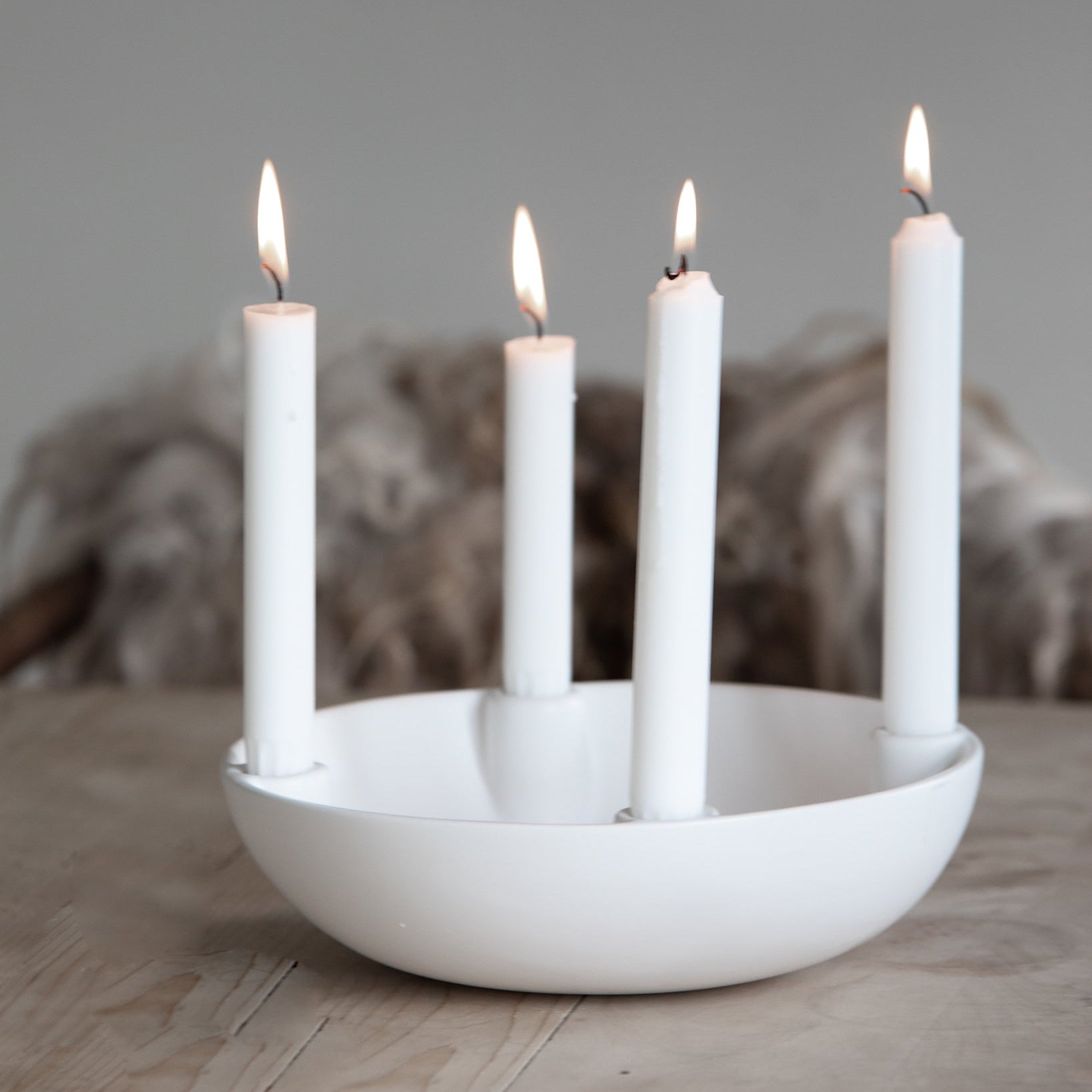 sögne advent candle holder white