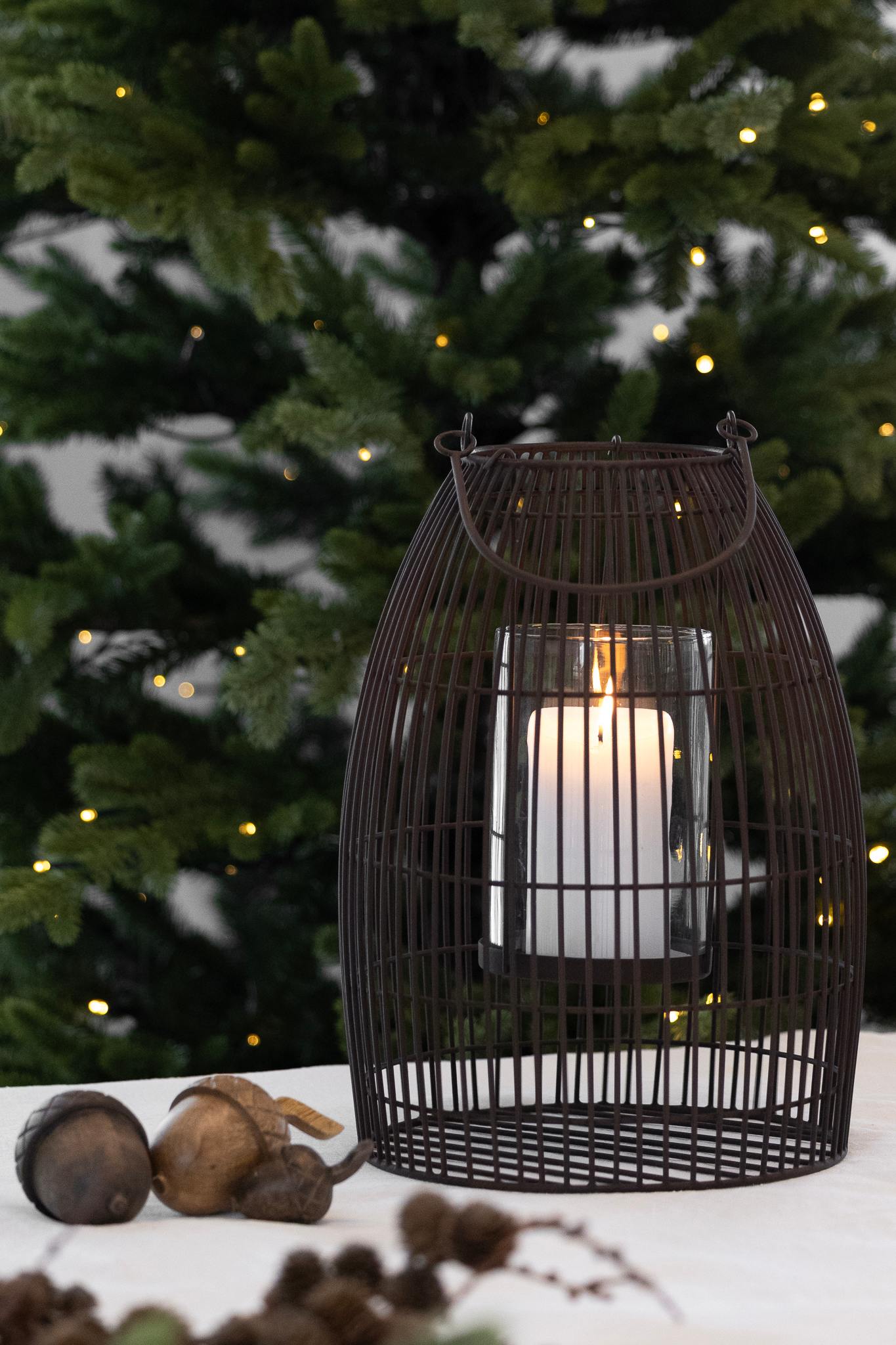 sögne lantern metal brown