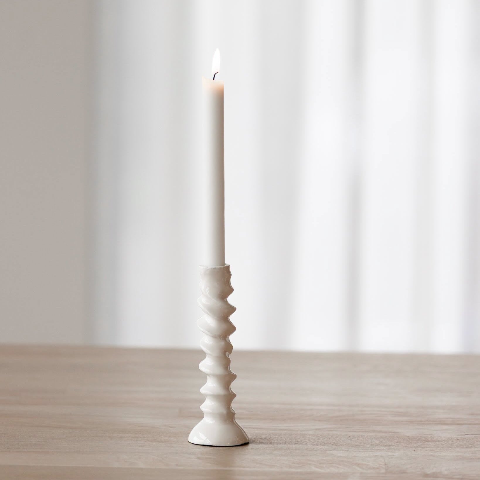 sögne hedvig lysestake hvit glossy small