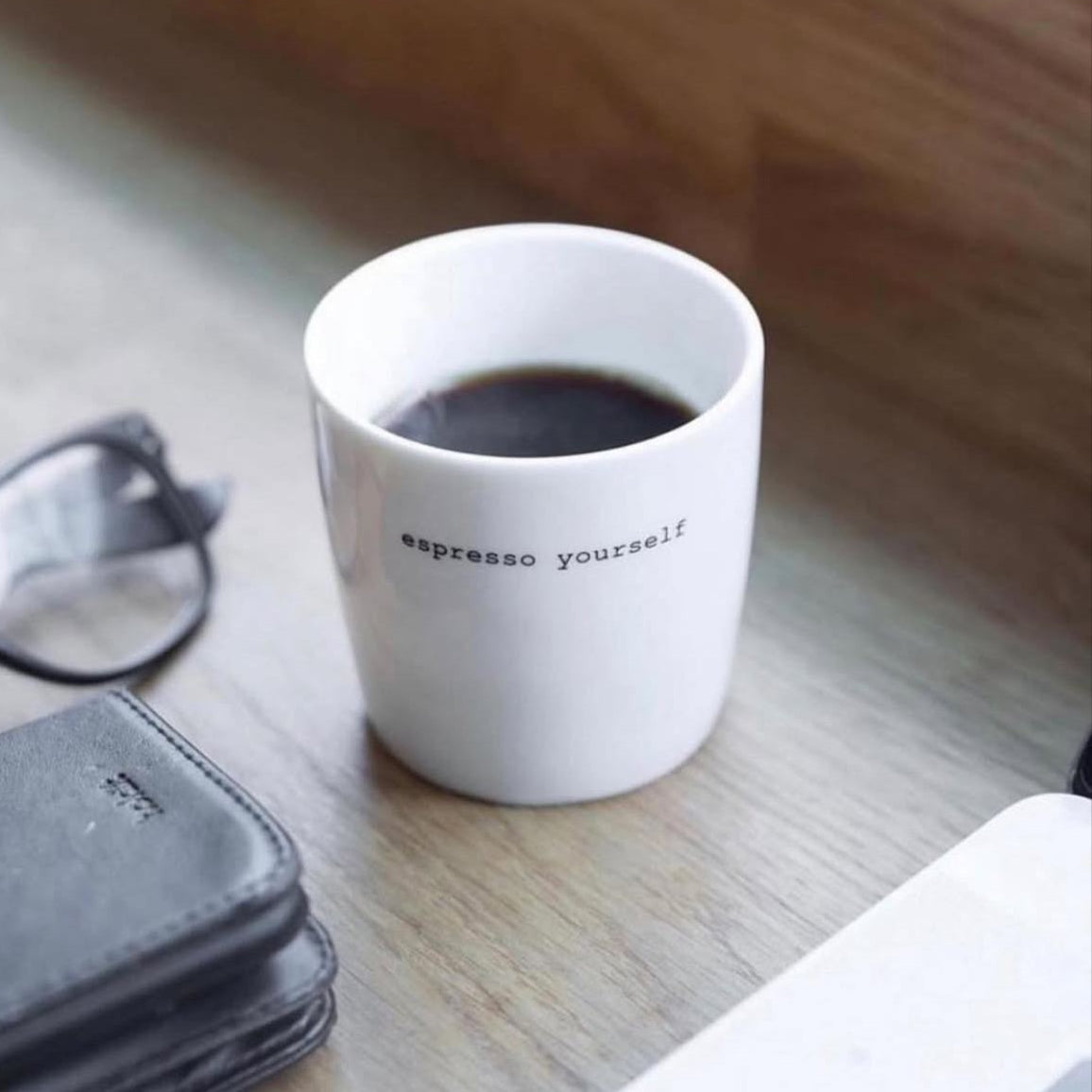 sögne krus hvit mini  espresso yourself