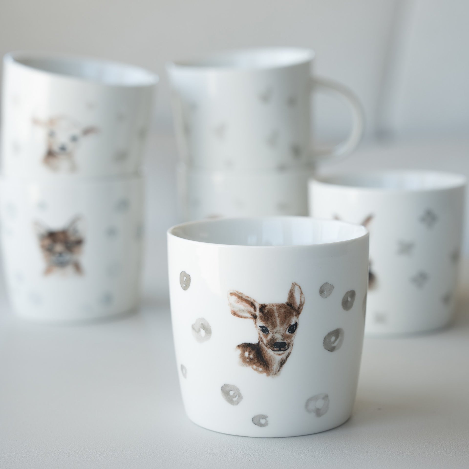 sögne mug white with deer