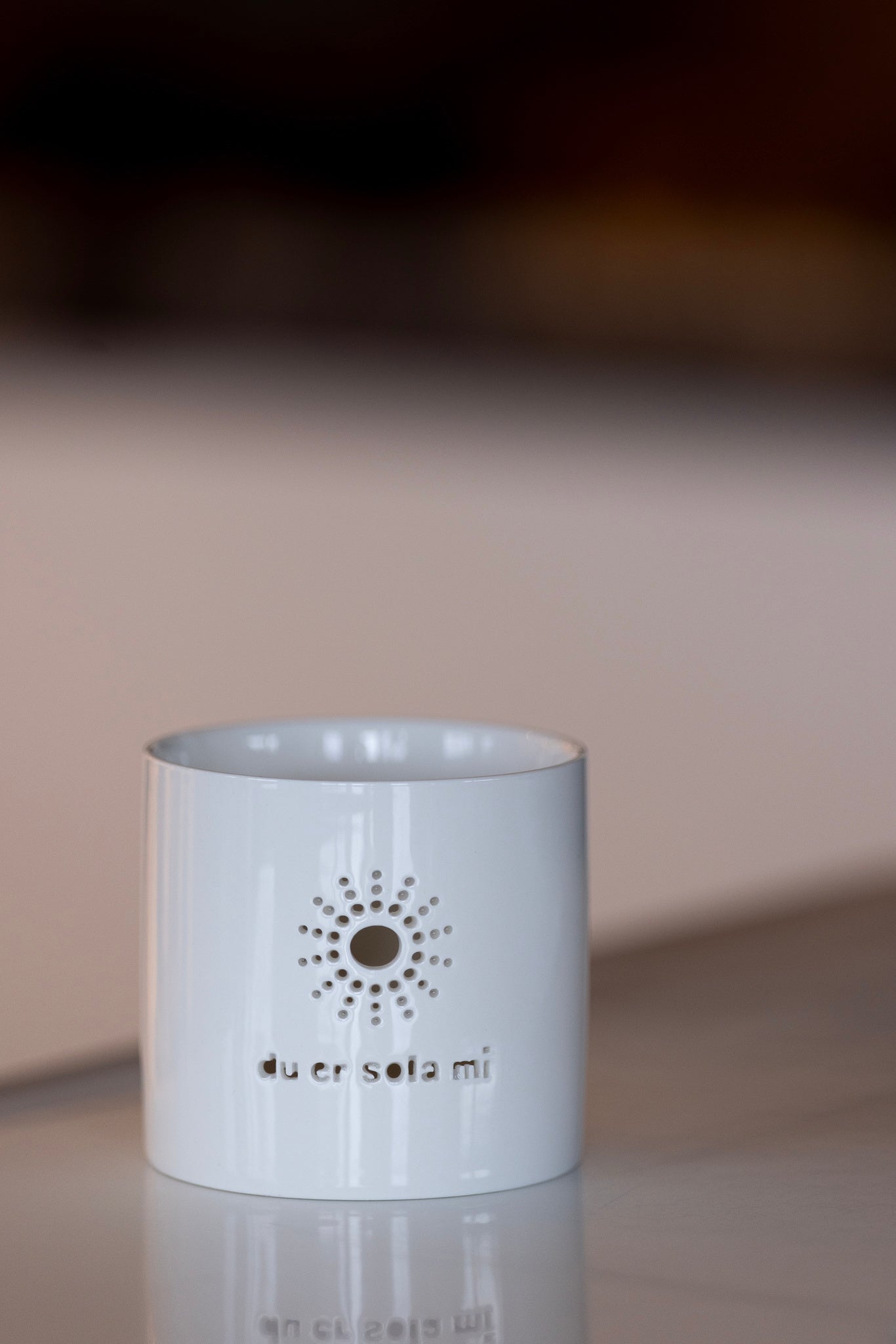 sögne hvit t-lysholder du er sola mi medium