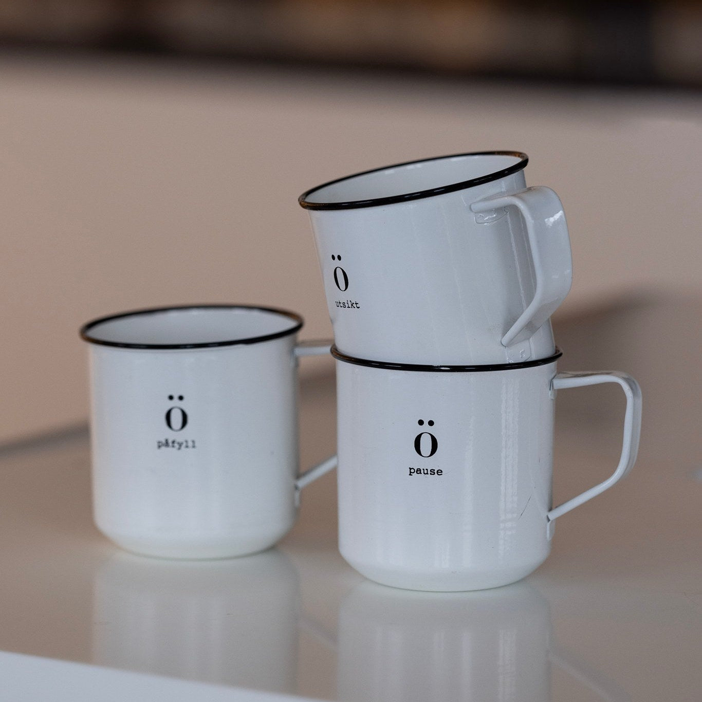 Sögne emalje kopp påfyll