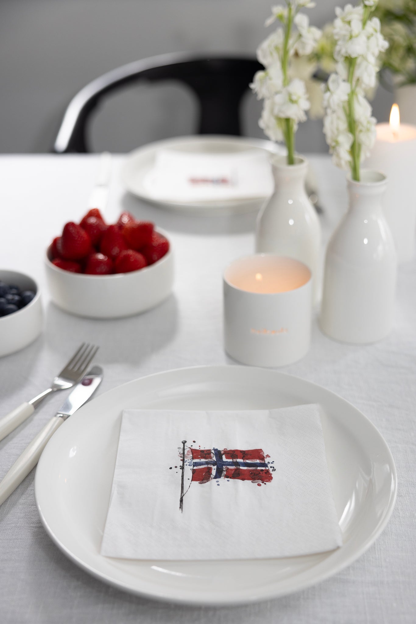 sögne serviett flagg på stang
