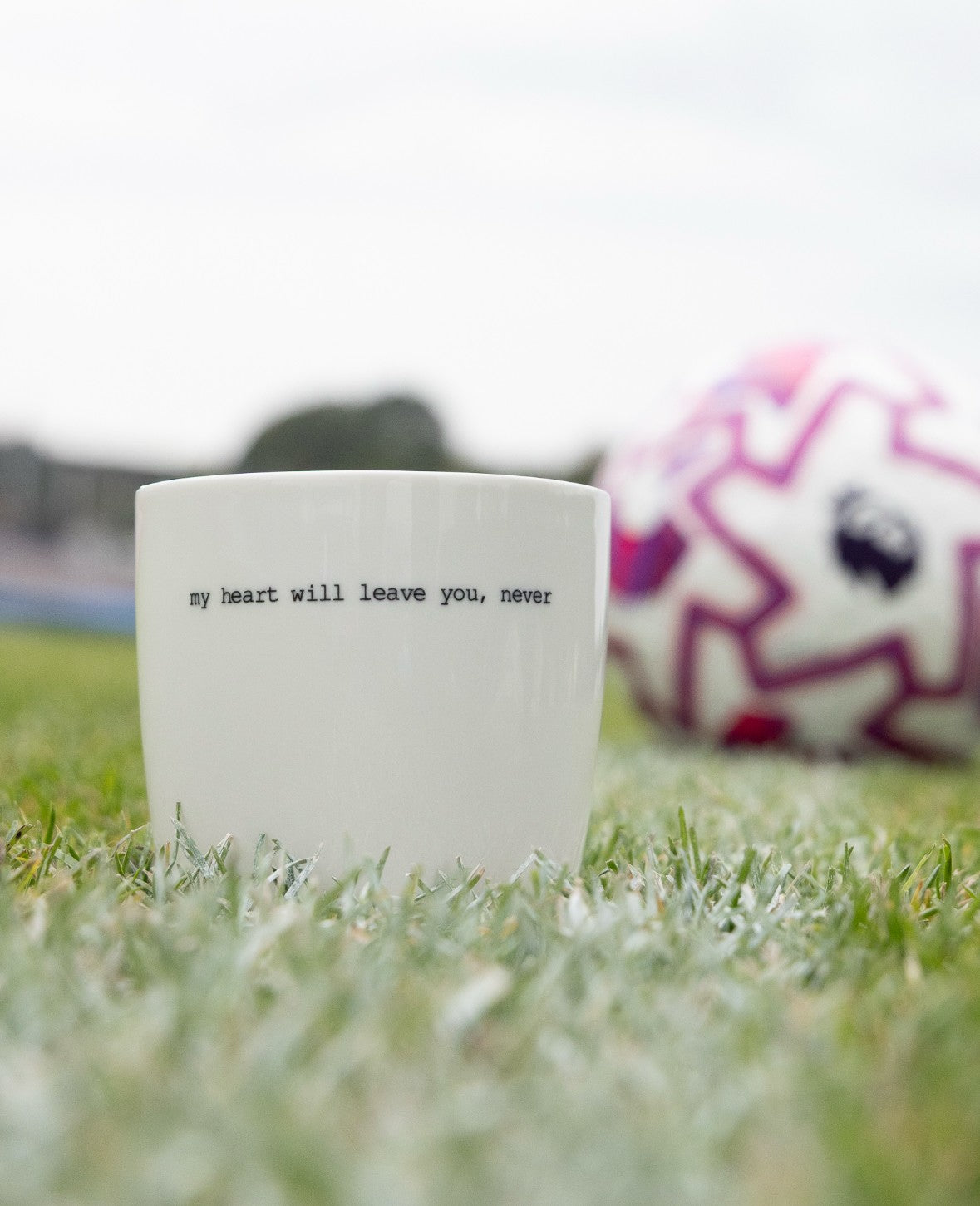 sögne mug white my heart will leave you never