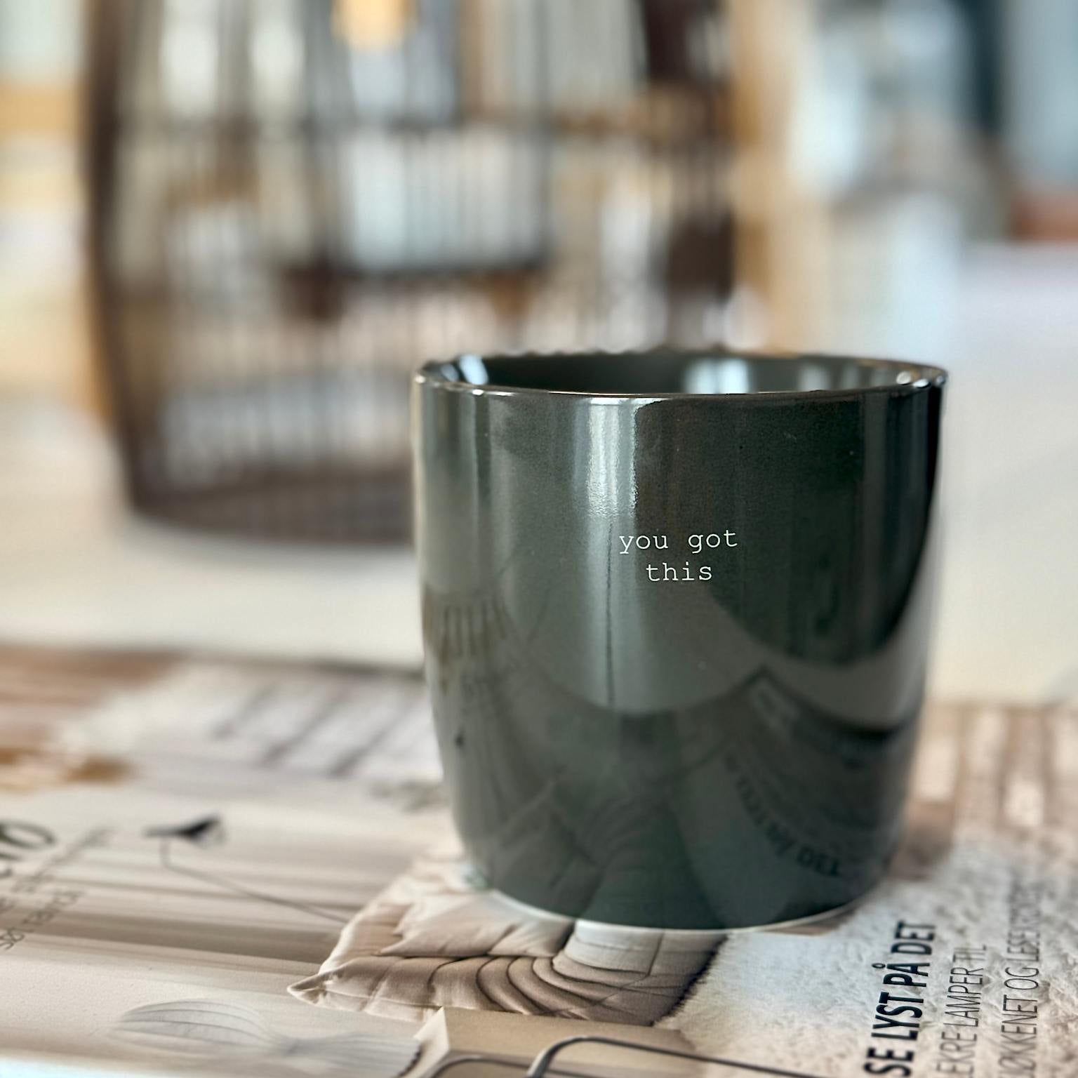 sögne mug ligth green you got this