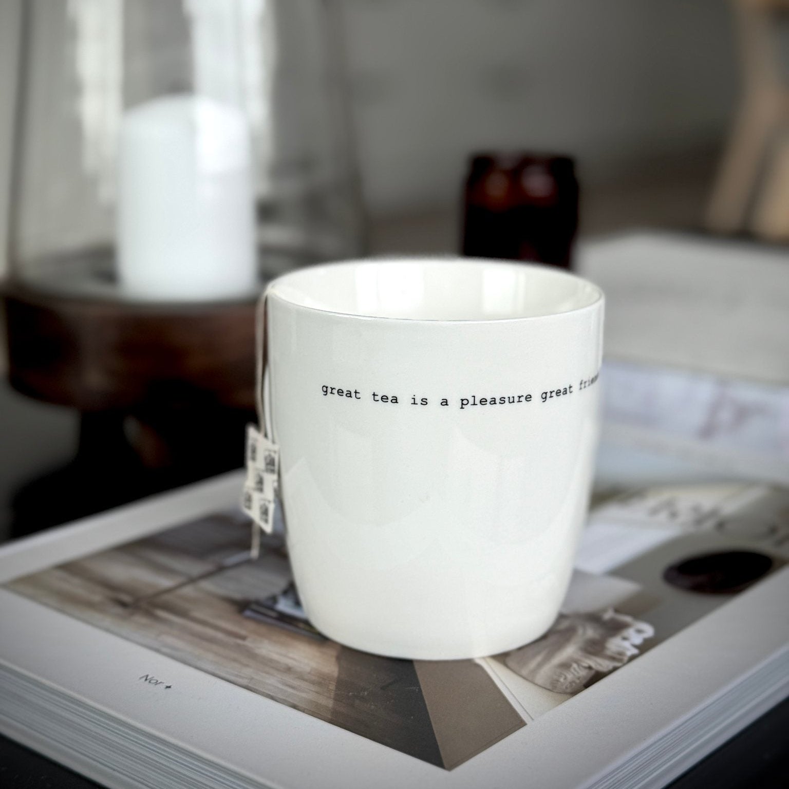 sögne mug white big  great tea is