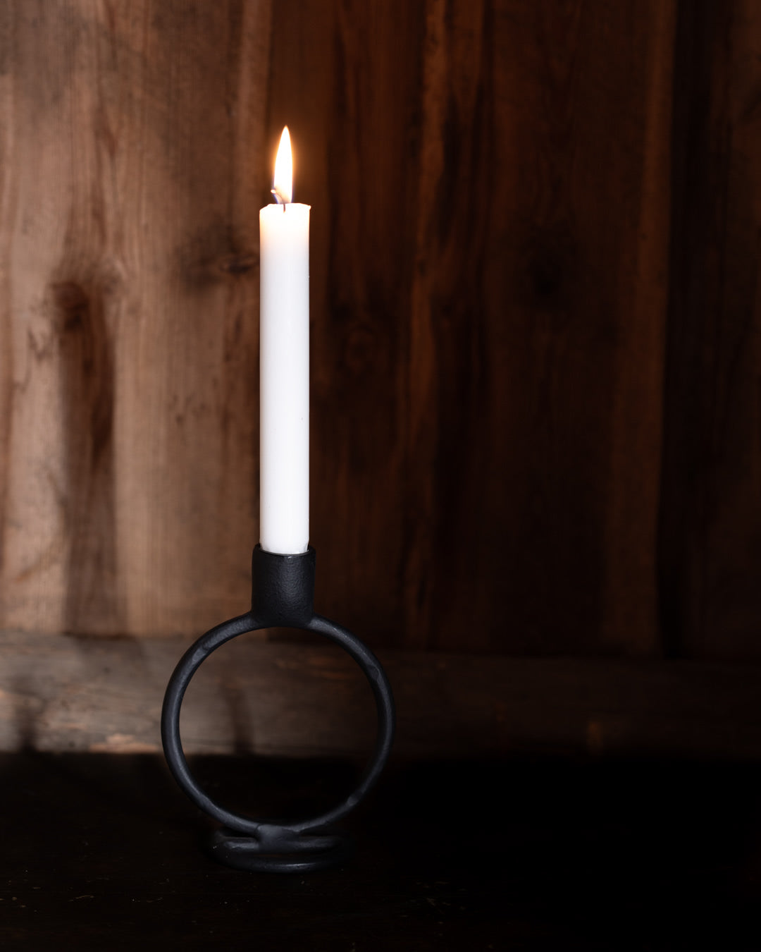 sögne oval candle holder black