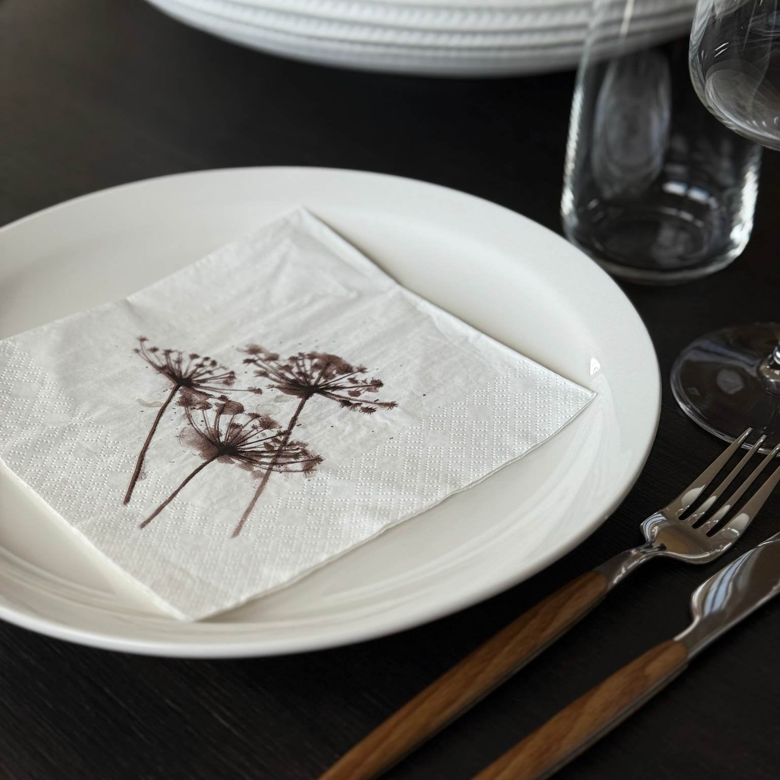 sögne serviett blomst kvan