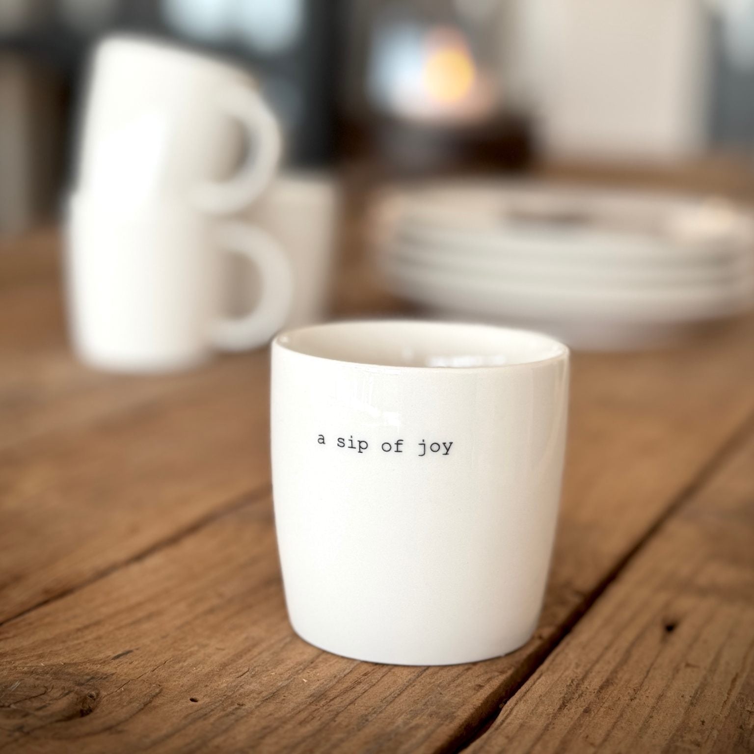 sögne mug white mini a sip of joy