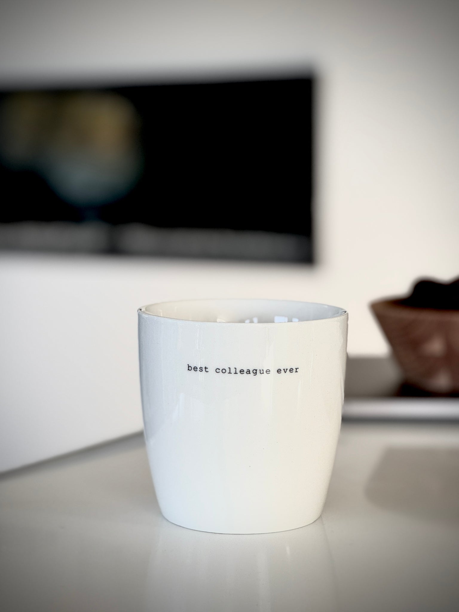 sögne mug white big best collegue ever