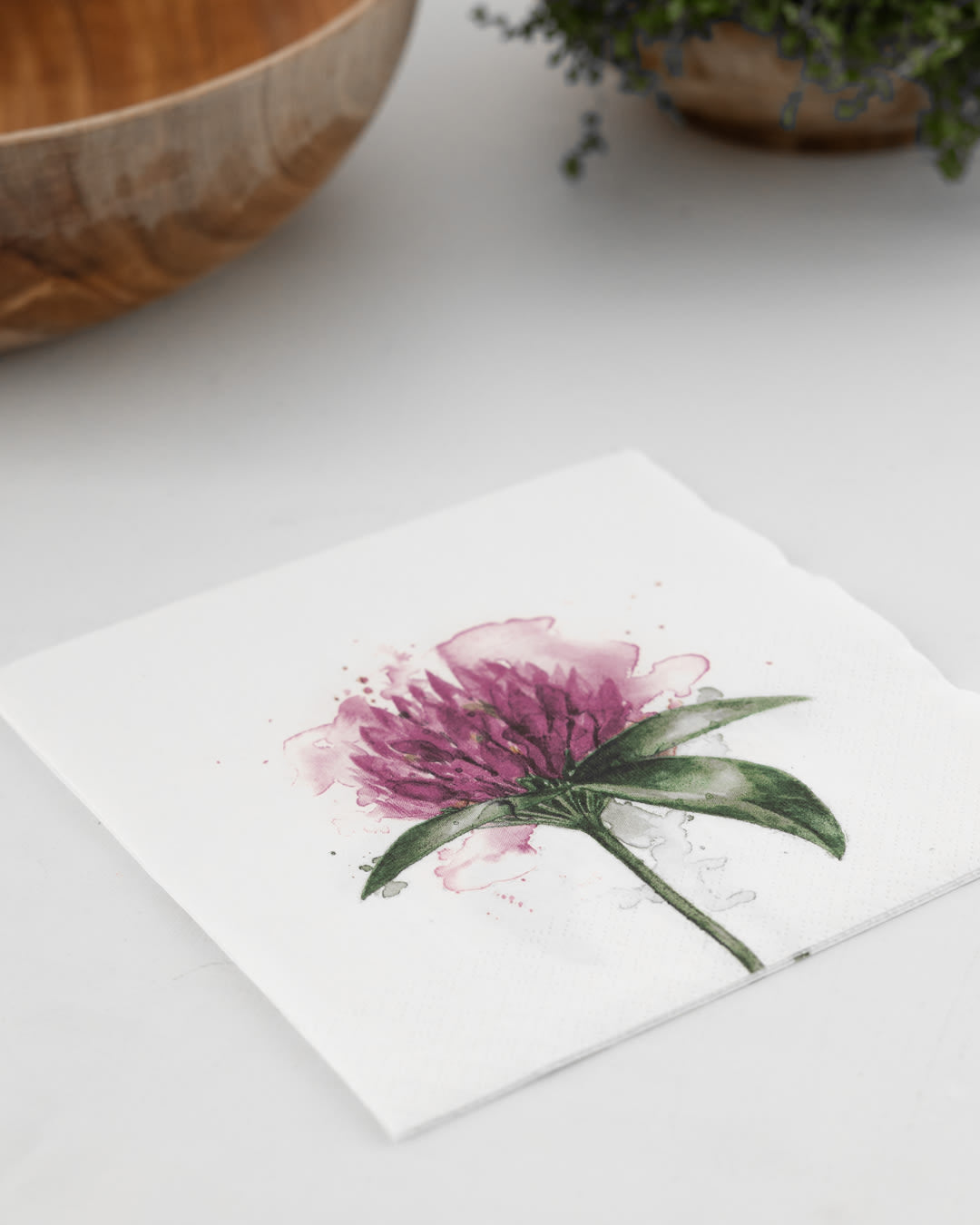 sögne paper napkin lunch  clover flower