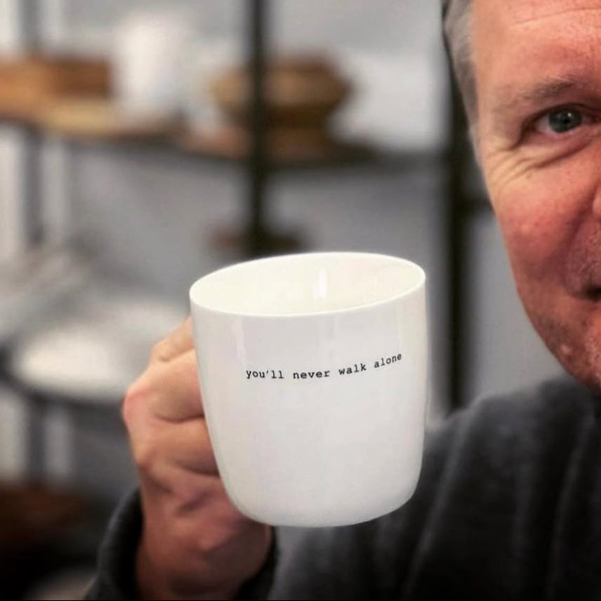 sögne mug white you`ll never walk alone