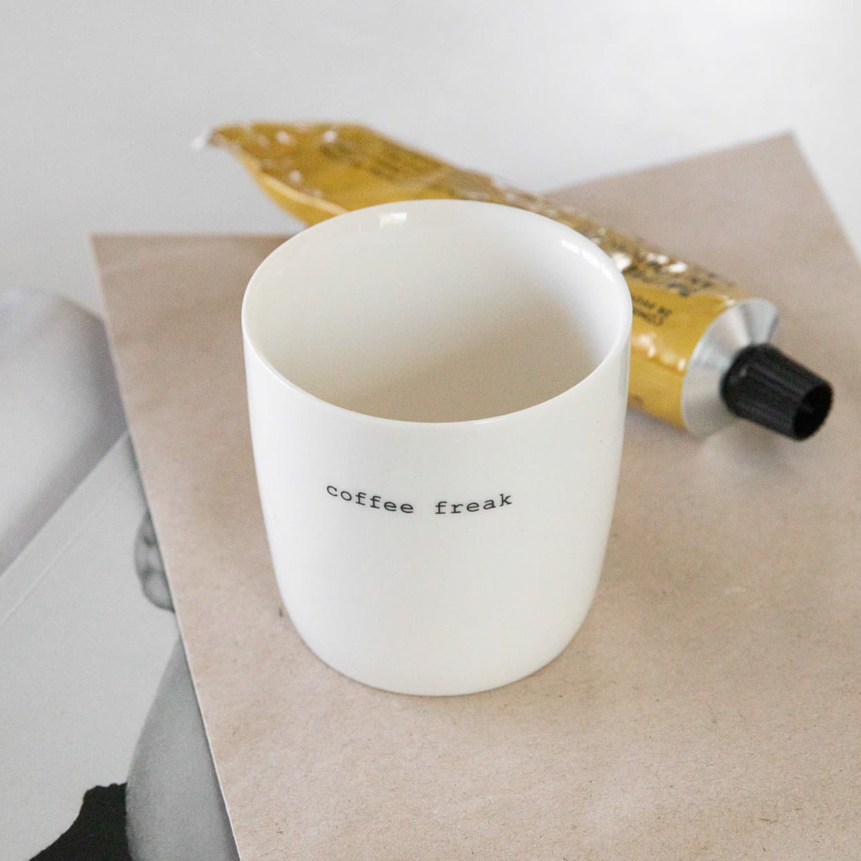 sögne krus hvit mini  coffee freak