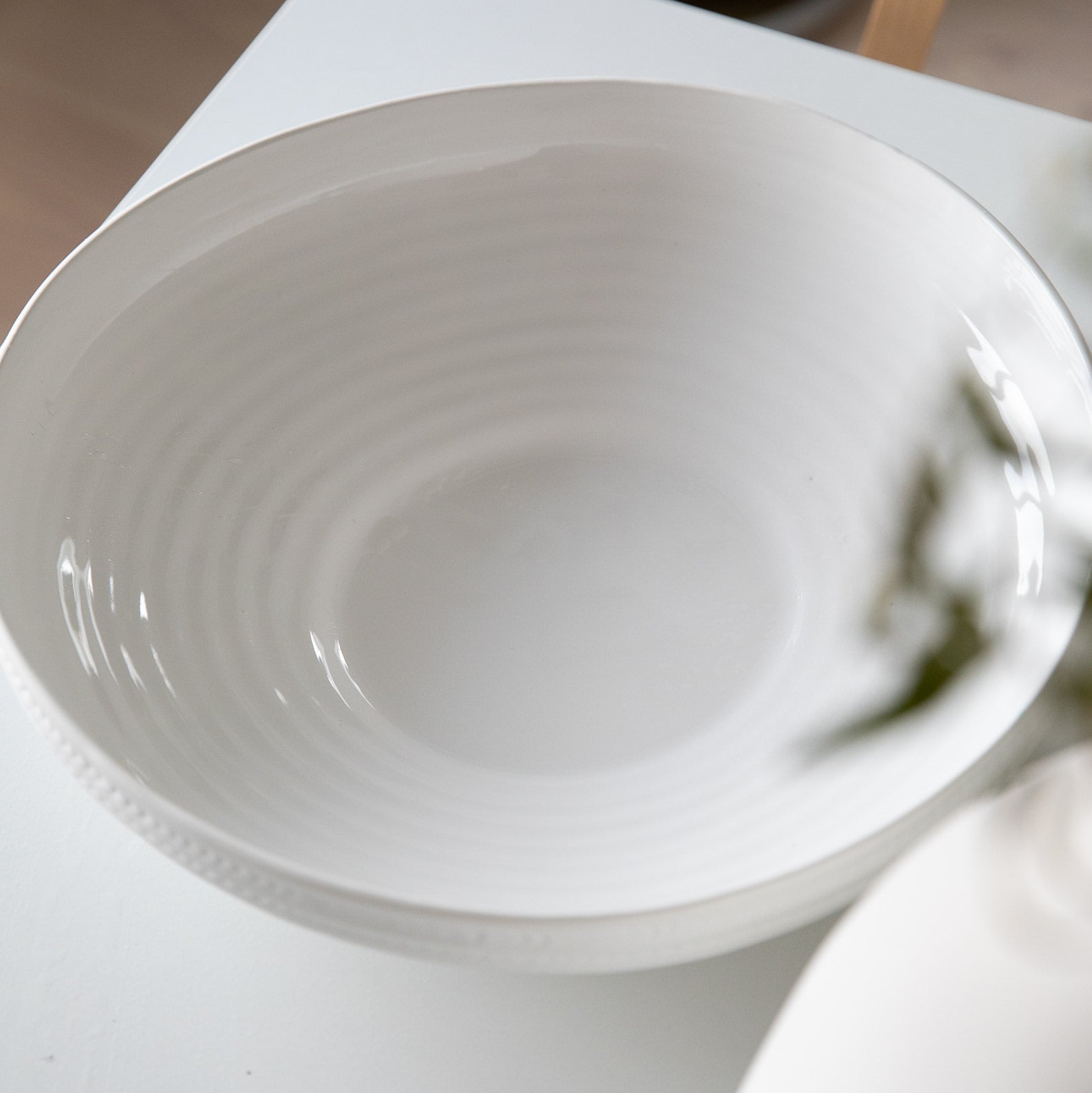 sögne stella bolle hvit ribbed large