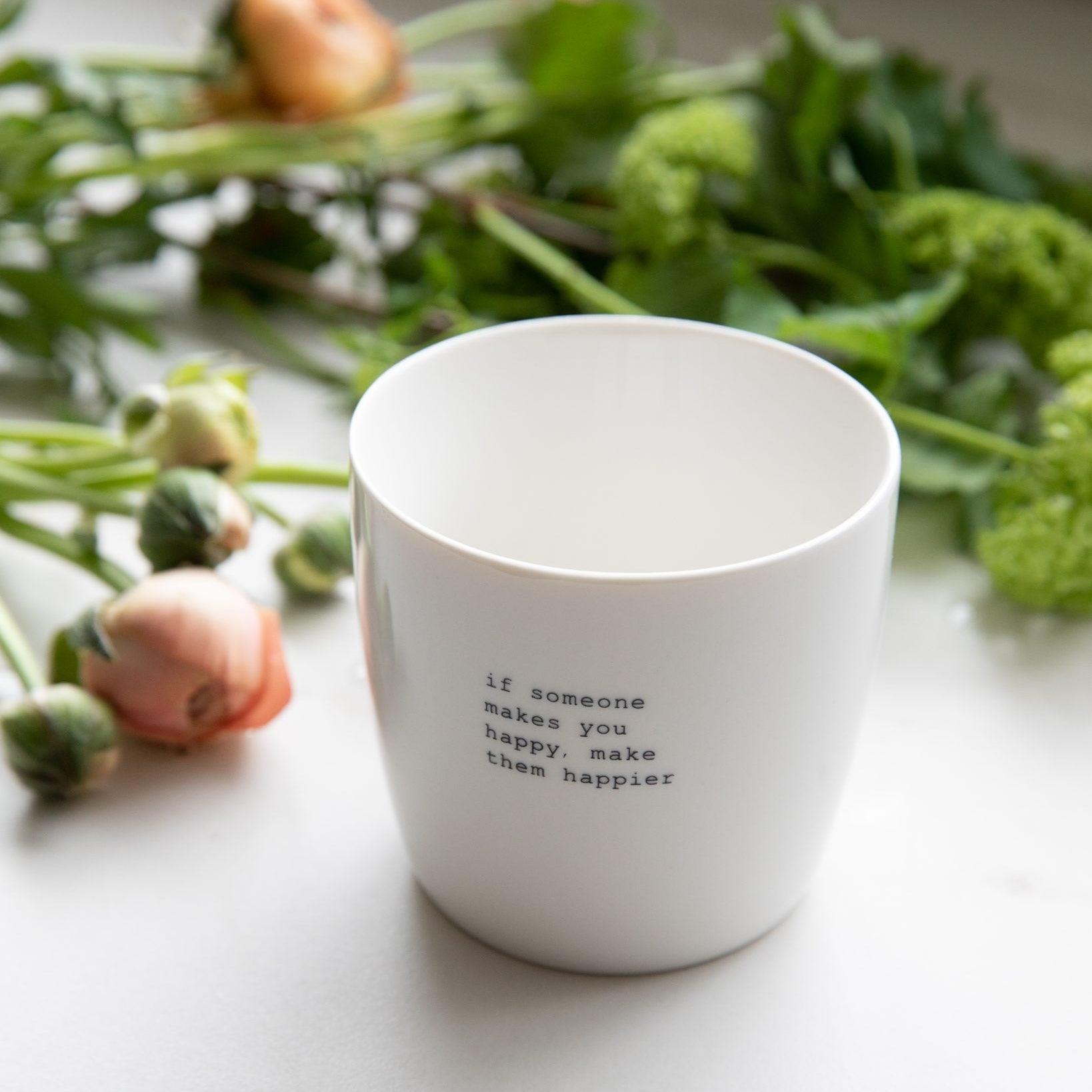 sögne mug white if someone makes you happy