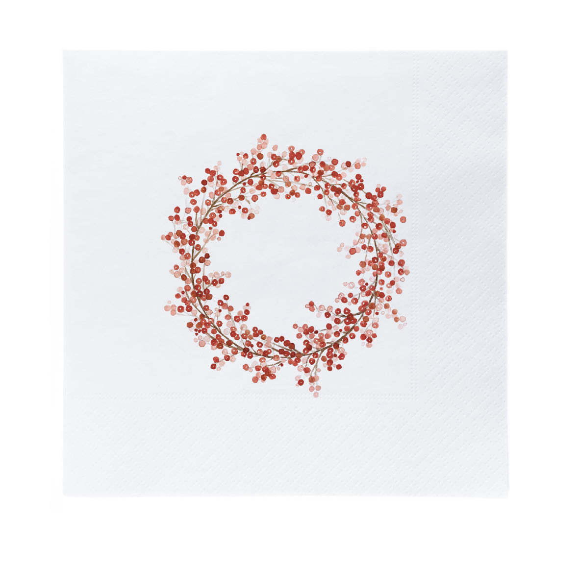sögne paper napkin lunch Christmas wreath red